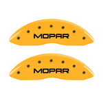 MGP 4 Caliper Covers Engraved Front & Rear Mopar Yellow Finish Black Char 2006 Jeep Commander