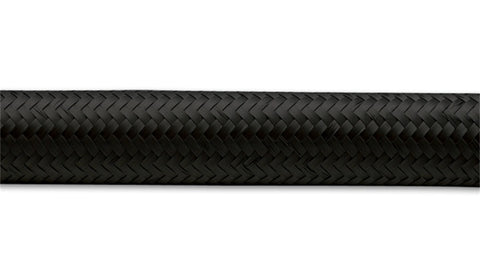 Vibrant -6 AN Black Nylon Braided Flex Hose (20 foot roll)