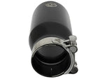 aFe MACH Force-Xp Universal 409 SS Single-Wall Clamp-On Exhaust Tip - Black