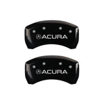 MGP 4 Caliper Covers Engraved Front & Rear Acura Black finish silver ch