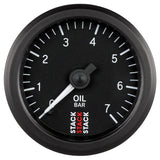 Autometer Stack Instruments 52mm 0-7 BAR M10 (M) Mechanical Oil Pressure Gauge - Black