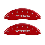 MGP 4 Caliper Covers Engraved Front & Rear Vtech Red finish silver ch