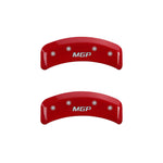 MGP 4 Caliper Covers Engraved Front & Rear MGP Red finish silver ch