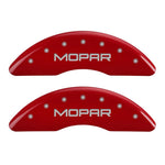 MGP 4 Caliper Covers Engraved Front & Rear MOPAR Red finish silver ch