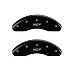 MGP 4 Caliper Covers Engraved Front & Rear MGP Black Finish Silver Characters 2016 Fiat 500X