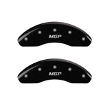 MGP 4 Caliper Covers Engraved Front & Rear MGP Black Finish Silver Char 2017 Fiat 124 Spider