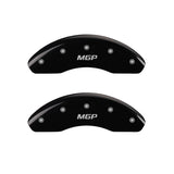 MGP 4 Caliper Covers Engraved Front Acura Engraved Rear RLX Black finish silver ch