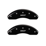 MGP 4 Caliper Covers Engraved Front & Rear MGP Black finish silver ch