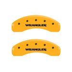 MGP 4 Caliper Covers Engraved Front & Rear WRANGLER Yellow finish black ch