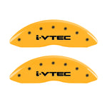 MGP 4 Caliper Covers Engraved Front & Rear i-Vtec Yellow finish black ch