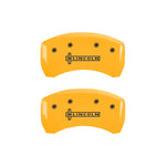 MGP 4 Caliper Covers Engraved Front & Rear Lincoln Yellow Finish Black Char 2005 Lincoln LS