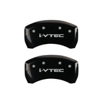 MGP 4 Caliper Covers Engraved Front & Rear i-Vtec Black finish silver ch