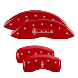 MGP 4 Caliper Covers Engraved Fr Lincoln Rr Star Logo Red Finish Sil Char 2017 Lincoln Continental