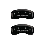 MGP 4 Caliper Covers Engraved Front & Rear MOPAR Black finish silver ch