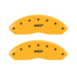 MGP 2 Caliper Covers Engraved Front MGP Yellow Finish Black Characters 2006 Jeep Wrangler