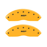 MGP 4 Caliper Covers Engraved Front & Rear MGP Yellow Finish Black Char 2002 Mercury Mountaineer