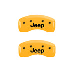 MGP 4 Caliper Covers Engraved Front & Rear JEEP Yellow finish black ch