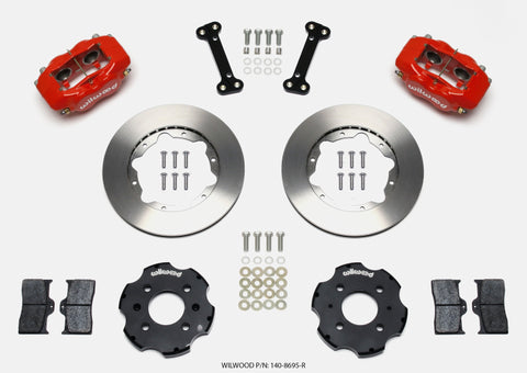 Wilwood Forged Dynalite Front Hat Kit 11.00in Red Integra/Civic w/Fac.240mm Rtr