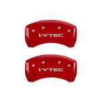 MGP 4 Caliper Covers Engraved Front & Rear i-Vtec Red finish silver ch