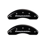 MGP 4 Caliper Covers Engraved Front & Rear Impala Black finish silver ch