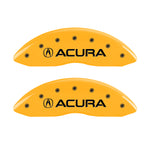 MGP 4 Caliper Covers Engraved Front & Rear Acura Yellow Finish Black Char 2008 Acura TL