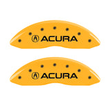 MGP 4 Caliper Covers Engraved Front & Rear Acura Yellow Finish Black Char 2008 Acura TL