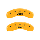 MGP 4 Caliper Covers Engraved Front & Rear Jeep Yellow Finish Black Char 2006 Jeep Commander