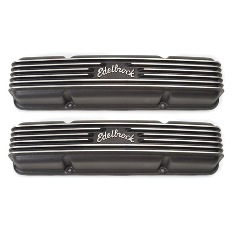 Edelbrock Valve Cover Classic Series Chevrolet 1959-1986 262-400 CI V8 Black