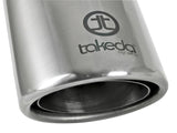 aFe Takeda 304 Stainless Steel Clamp-On Exhaust Tip 2.5in. Inlet / 4in. Outlet / 8in. L - Polished