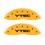 MGP 4 Caliper Covers Engraved Front & Rear Vtech Yellow finish black ch