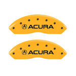 MGP 4 Caliper Covers Engraved Front & Rear Acura Yellow Finish Black Char 2002 Acura RSX