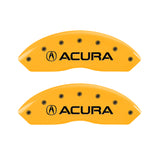 MGP 4 Caliper Covers Engraved Front & Rear Acura Yellow Finish Black Char 2002 Acura RSX