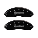 MGP 4 Caliper Covers Engraved Front Lincoln Engraved Rear MKX Black finish silver ch