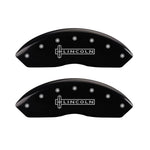 MGP 4 Caliper Covers Engraved Front & Rear Lincoln Black finish silver ch