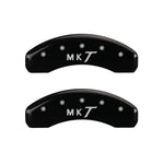 MGP 4 Caliper Covers Engraved Front Lincoln Engraved Rear MKT Black finish silver ch