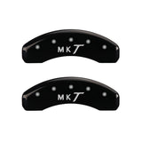 MGP 4 Caliper Covers Engraved Front Lincoln Engraved Rear MKT Black finish silver ch