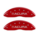 MGP 4 Caliper Covers Engraved Front & Rear Acura Red Finish Silver Char 2017 Acura ILX