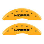 MGP 4 Caliper Covers Engraved Front & Rear MOPAR Yellow finish black ch