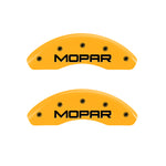 MGP 4 Caliper Covers Engraved Front & Rear MOPAR Yellow finish black ch