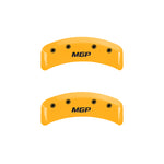 MGP 4 Caliper Covers Engraved Front & Rear MGP Yellow Finish Black Char 2005 Lexus ES330