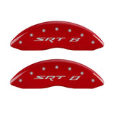 MGP 4 Caliper Covers Engraved Front & Rear SRT8 Red finish silver ch