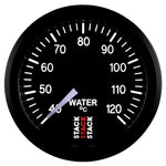 Autometer Stack 52mm 40-120 Deg C 1/8in NPTF Male Pro Stepper Motor Water Temp Gauge - Black