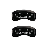 MGP 4 Caliper Covers Engraved Front & Rear Acura Black Finish Silver Char 2017 Acura ILX