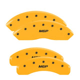 MGP 4 Caliper Covers Engraved Front & Rear MGP Yellow Finish Black Char 2002 Lincoln Navigator