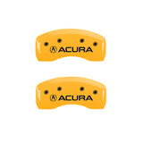 MGP 4 Caliper Covers Engraved Front & Rear Acura Yellow Finish Black Char 2006 Acura TL