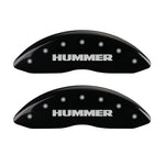 MGP 4 Caliper Covers Engraved Front & Rear Hummer Black finish silver ch