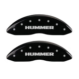 MGP 4 Caliper Covers Engraved Front & Rear Hummer Black finish silver ch