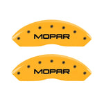 MGP 2 Caliper Covers Engraved Front Mopar Yellow Finish Black Char 2006 Jeep Wrangler