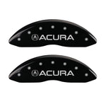 MGP 4 Caliper Covers Engraved Front & Rear Acura Black Finish Silver Char 2017 Acura ILX