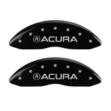 MGP 4 Caliper Covers Engraved Front & Rear Acura Black Finish Silver Char 2017 Acura ILX